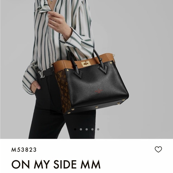 NWT Louis Vuitton ON MY SIDE MM Handbag Black Brown - Picture 2 of 13